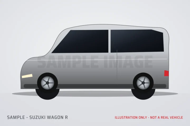 Sample illustration of a Suzuki Wagon R (not a real vehicle)