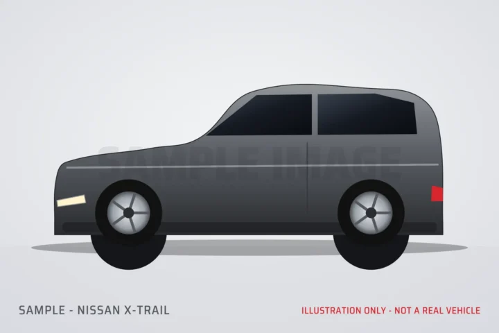 Sample illustration of a Nissan X-Trail (not a real vehicle)